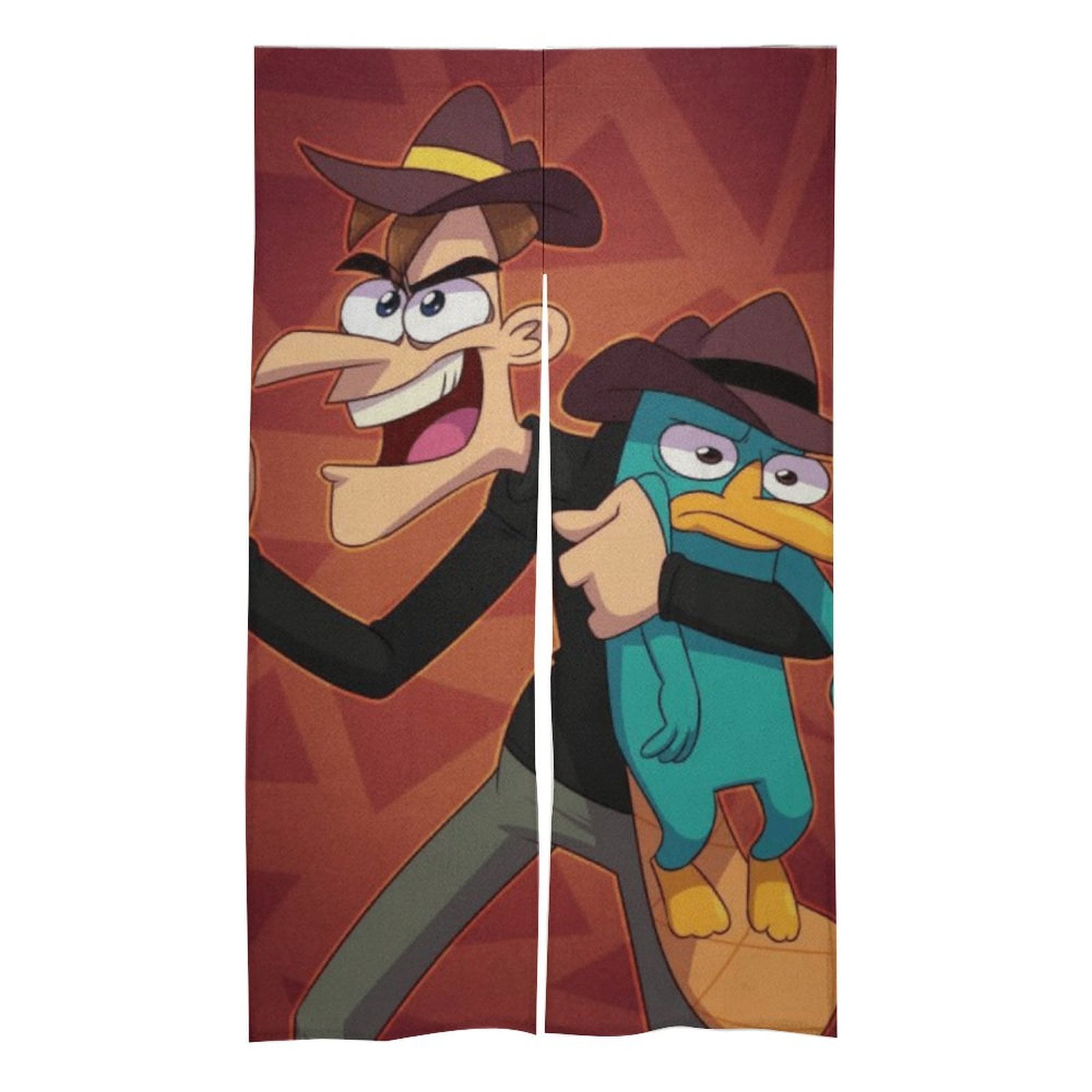 Children's cartoon door curtain Phineas And Ferb suitable for children ...