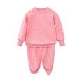 thumbnail image 1 of Children's crewneck Sweatshirt Two Piece Set kids solid color pullover shirt with jogger pants, trendy loungewear tracksuit outfits 2Y, 1 of 3