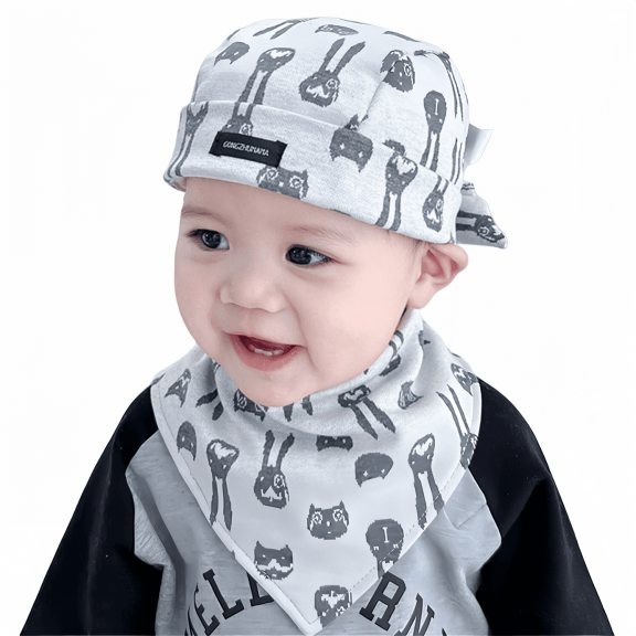 Children's hat handsome cute net red cartoon animal pirate hat set single cap