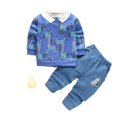 thumbnail image 1 of Children's leisure spring and autumn 2-piece leisure suit 1-4 years old baby clothing boy clothing suit, 1 of 5