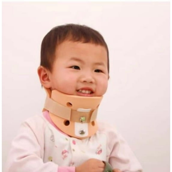 Children's neck stiff neck Crooked neck correctional child neck cervical traction apparatus pediatric torticollis migraine and o (Beige,Small)