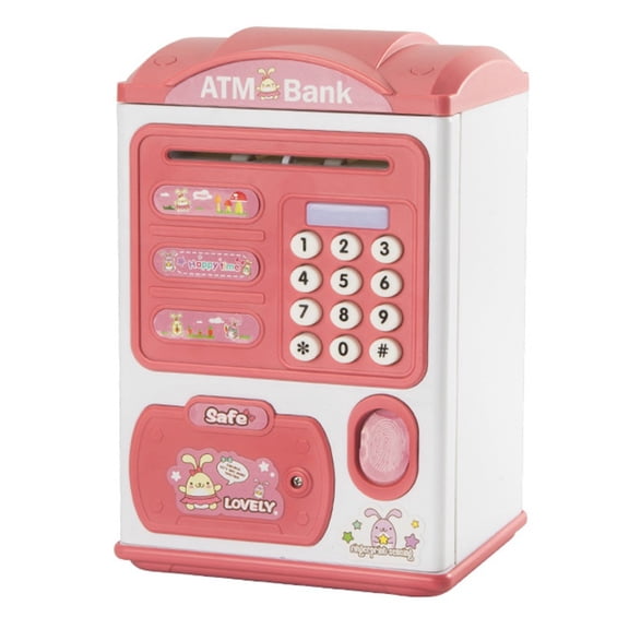 Children\'s piggy bank ATM machine simulation intelligent password box piggy bank