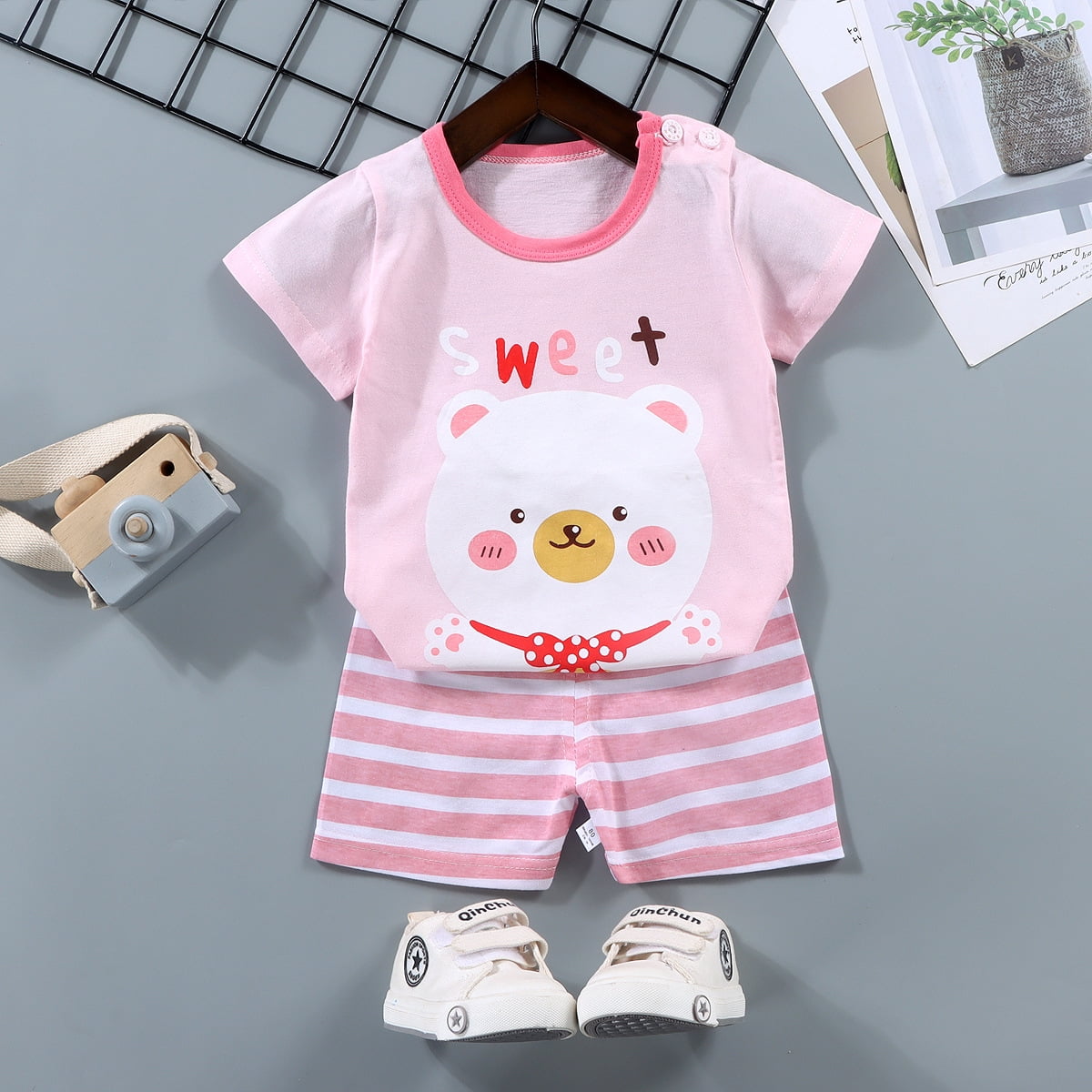 Children‘s short sleeve suit Cotton Boys Tshirt baby Summer children‘s