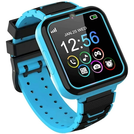 Children's smart watch, touch screen music player (blue)