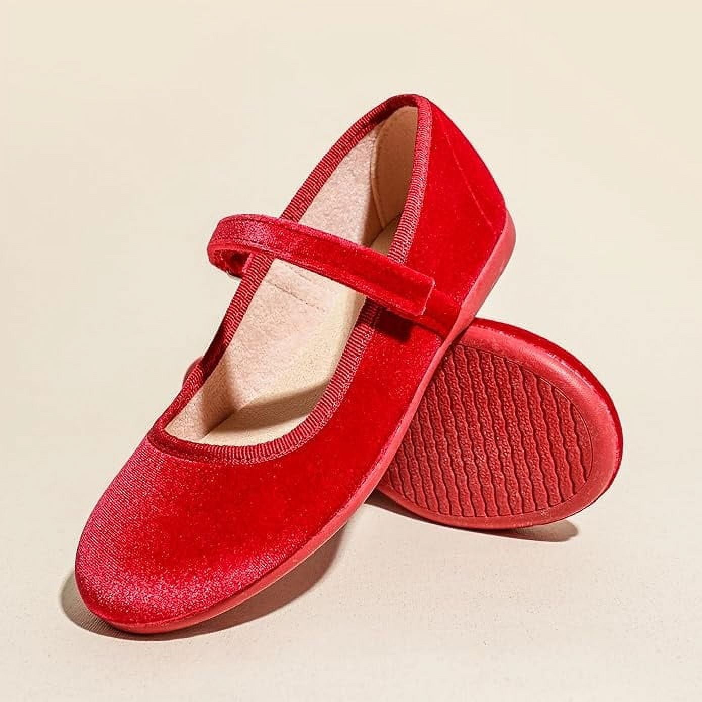 Velvet Mary Janes For Girls With Bow - Classic Spanish-Made Dress Shoes For Fall & Winter