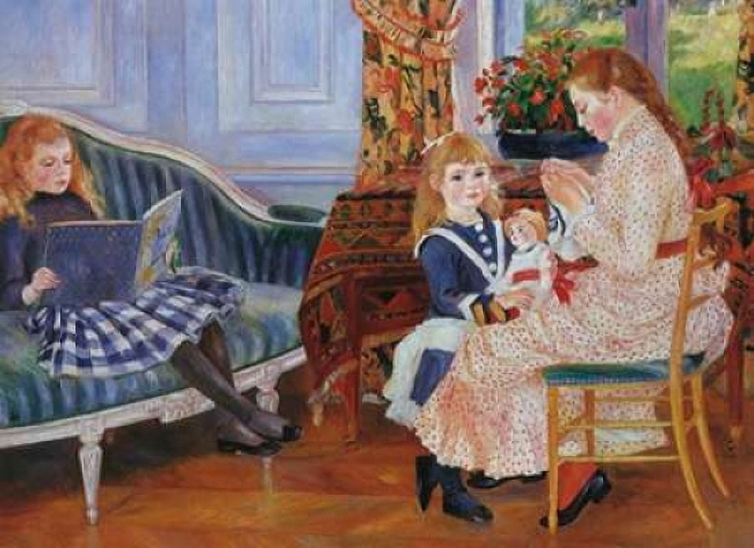 Childrens Afternoon At Wargemont Canvas Art - Pierre-Auguste Renoir (18 x 24)
