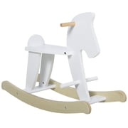 Childrens Bike, Wooden Rocking Horse Toddler Baby Ride-on Toys for Kids 1-3 Years with Classic Design & Solid Workmanship, White, White Kids Bike,Wood Girls Bike, Toys Kids Bikes & Riding Toys