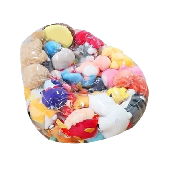 Childrens Clear Toy Storage Bean Bag Chair Organizers That Holds Over 100 Plush For Play