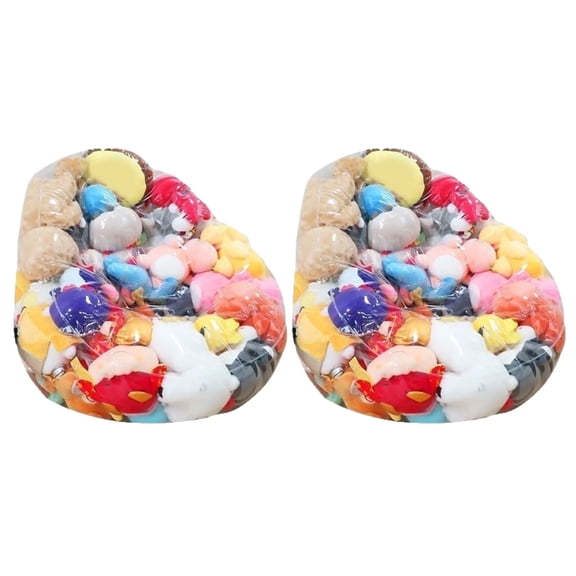 Childrens Clear Toy Storage Bean Bag Chair Organizers That Holds Over 100 Plush For Play