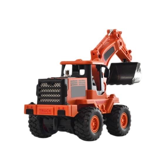 Childrens Construction Toys, 6 Inch Pull Back Engineering Vehicle, Toy Bulldozer and Dump Truck Set, Simulation Forklift Model for Boys, Diecast Car for Imaginative Play