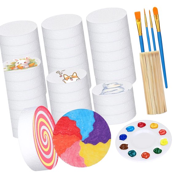 Childrens Creative Painting Plastic Discs Art Set for Wonderful Imagination Artistic Expression and Skill Development