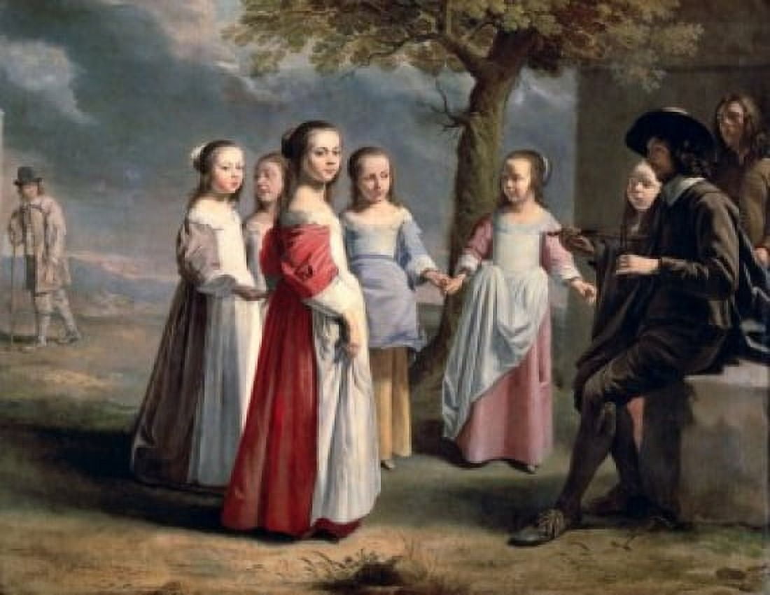 The Childrens Dance 1st Half of the 17th Century Antoine Le Nain (1588-1648 French) Private Collection Paris France Canvas Art - Antoine Le Nain (24 x 36)