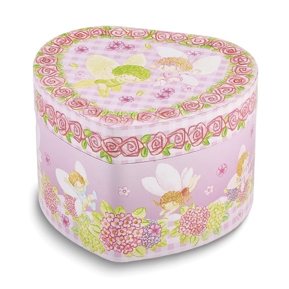Childrens Fairy Heart Shaped Musical Jewelry Box
