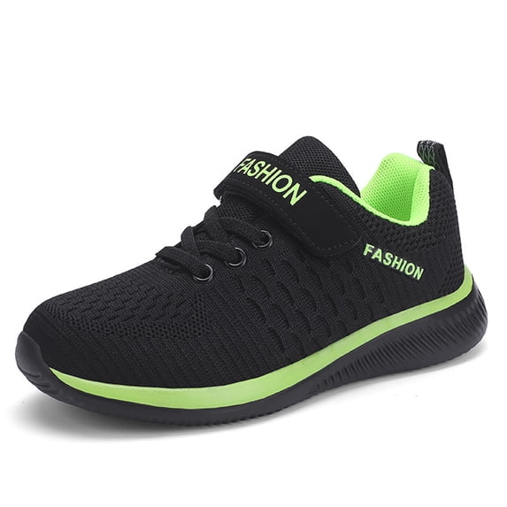 Childrens Fashion Solid Color Mesh Flying Woven Sneakers for Boys and Girls, Comfortable Breathable Running Shoes, Lightweight