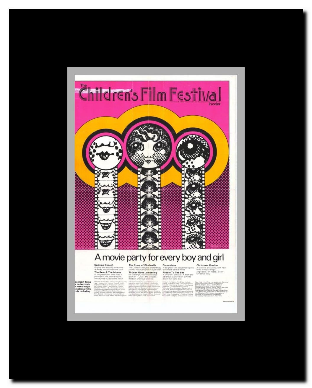 Childrens Film Festival Framed Movie Poster