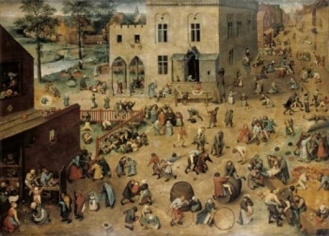 Childrens Games 1560 Pieter Bruegel the Elder (ca1525-1569Flemish) Oil on Wood Panel Kunsthistorisches Museum Vienna Austria Canvas Art - Pieter Bruegel (24 x 36)