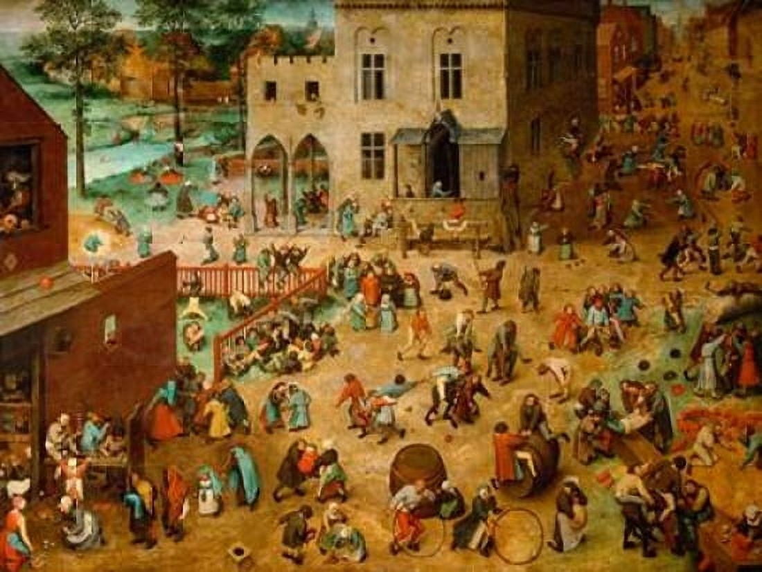 Childrens Games Canvas Art - Pieter Bruegel the Elder (22 x 28)