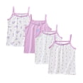 thumbnail image 1 of Childrens Girls Sleeveless Cami Tank Tops 4 Pack Scoop Neck Undershirts Soft Stretchy for Dance Gymnastics and Everyday Outfits 2T-12Years, 1 of 5