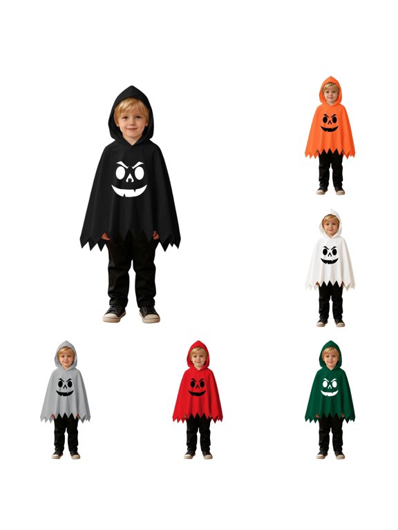 Childrens Grinning Face Print & Trousers Role Play Set for Boys Dress Up Party Holiday Outdoor School Ensemble,18-24 Months,Black