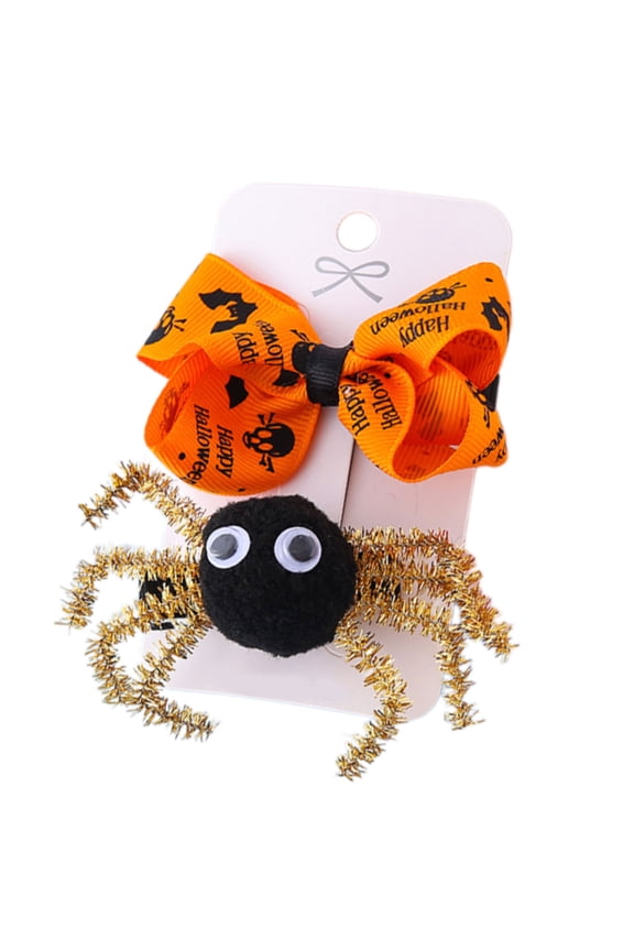 Childrens Halloween Hair Bows With Spiders Decoration Barrettes Costume Parties Essential Hair Accessories