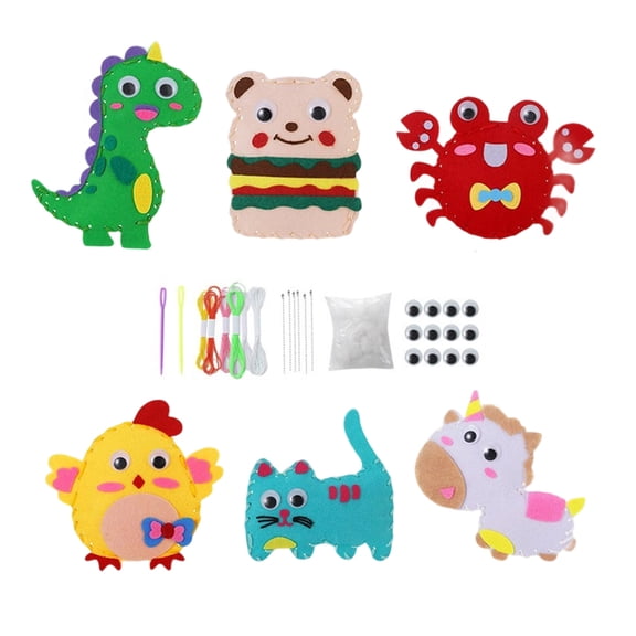 Childrens Handicraft Sewing Set Nonwoven Fabric Materials For Creative Pendant Design And Skill Development