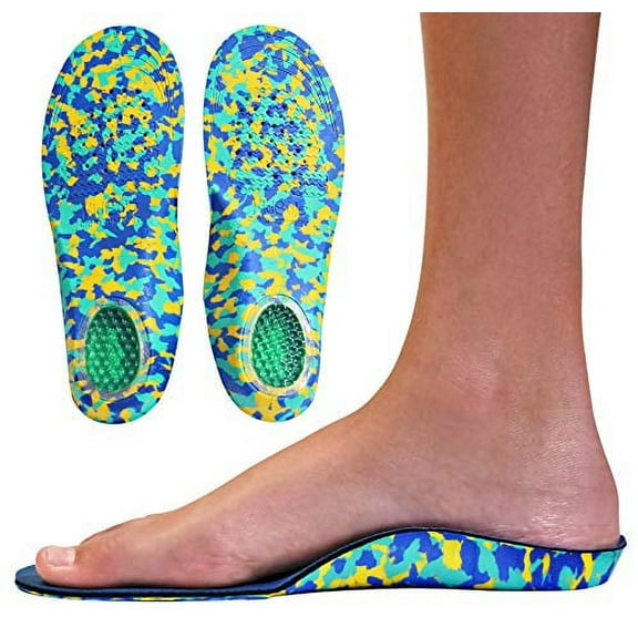 Childrens Insoles for Kids with Flat Feet Who Need Arch Support by Kidsole (Kids Size 2-6)