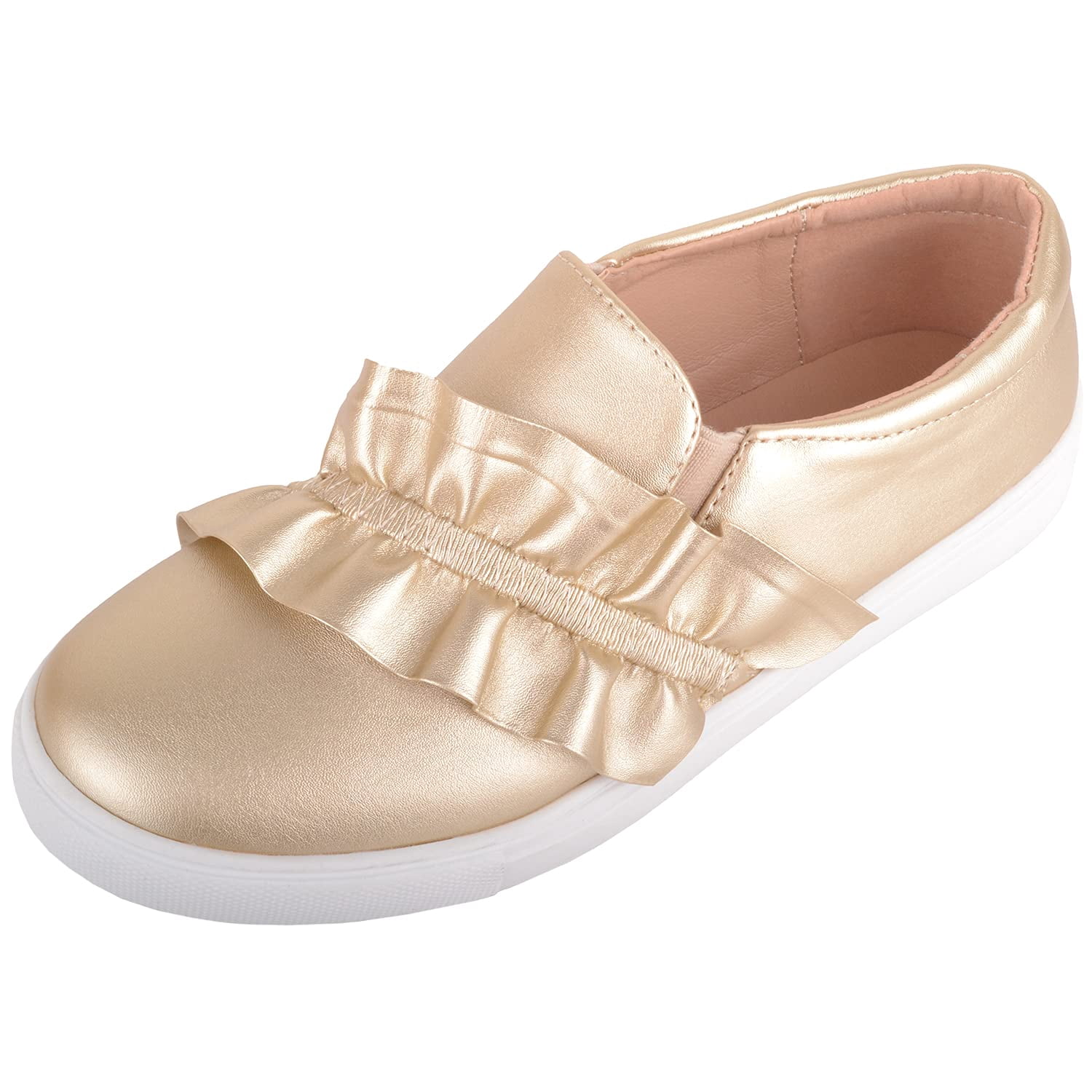 Childrens Kids Girls Slip On Twin Gusset Casual Lesiure Trainers ...