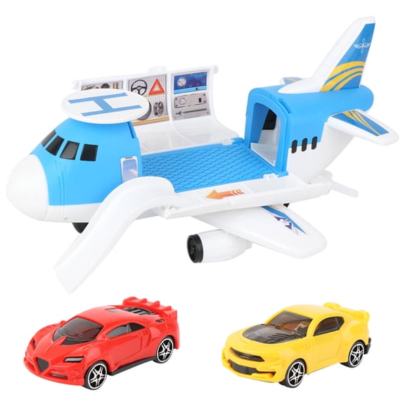 Childrens Large Size Passenger Plane Toy With 2 Cars Inertia Transport Aircraft Model Abs