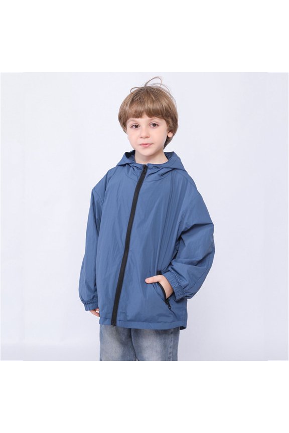Childrens Lightweight Windbreaker Jacket for Outdoor Adventures Loose Fit Travel Coat Breathable Comfortable Casual Wear Durable All Weather