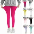 thumbnail image 1 of Childrens Place Pants Girls Leggings Cotton Leggings for Kids Comfortable Leggings For Girls Leggings Great For Softness And Breathability Ndbuld Up to 35% off,Hot Pink,110cm/43.31in (3 Years), 1 of 1