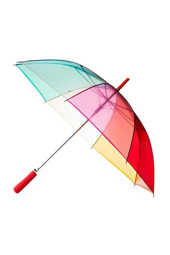 Childrens Rainbow Umbrella, Clear