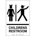 Childrens Restroom Sign with Braille and Raised Letters