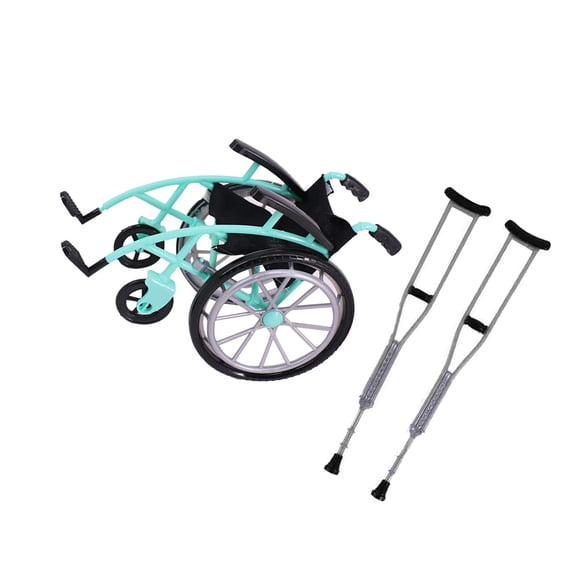 Childrens Role Play Mobility Aid Toy With Realistic Foldable Wheelchair Crutches For Specific Scenarios Activities