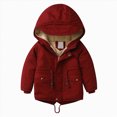 thumbnail image 1 of Childrens Simple Hooded Jacket Outdoor Windproof Jacket Boys Fleece Lined And Thickened Casual Fashionable Jacket,Simple Hooded Jacket 3-4 Years, 1 of 5
