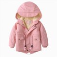 thumbnail image 1 of Childrens Simple Hooded Jacket Outdoor Windproof Jacket Boys Fleece Lined And Thickened Casual Fashionable Jacket,Simple Hooded Jacket 5-6 Years, 1 of 5