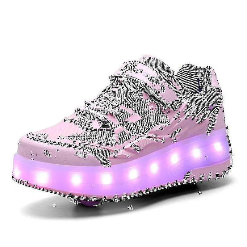 Childrens Sneakers Double wheeled Shoes Led Light Shoes Q7 yky Walmart