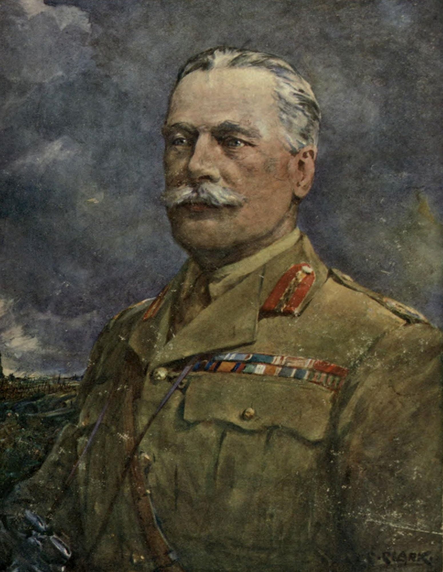 Childrens Story of the War 1915-19 Sir Douglas Haig Canvas Art - C Clark (18 x 24)