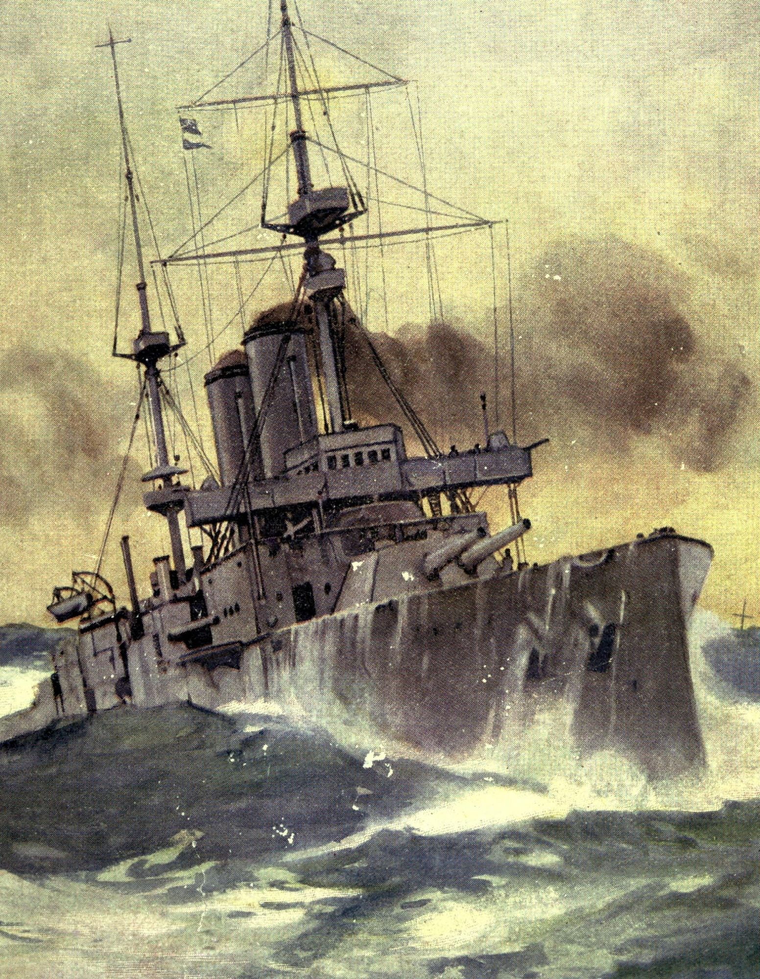 Childrens Story of the War 1915-19 Warship Canvas Art - Unknown (24 x 36)