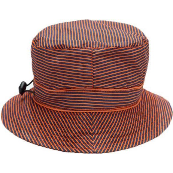 Childrens Sun Hats with UPF 50+ Protection with Toggle - Medium - Orange Stripe
