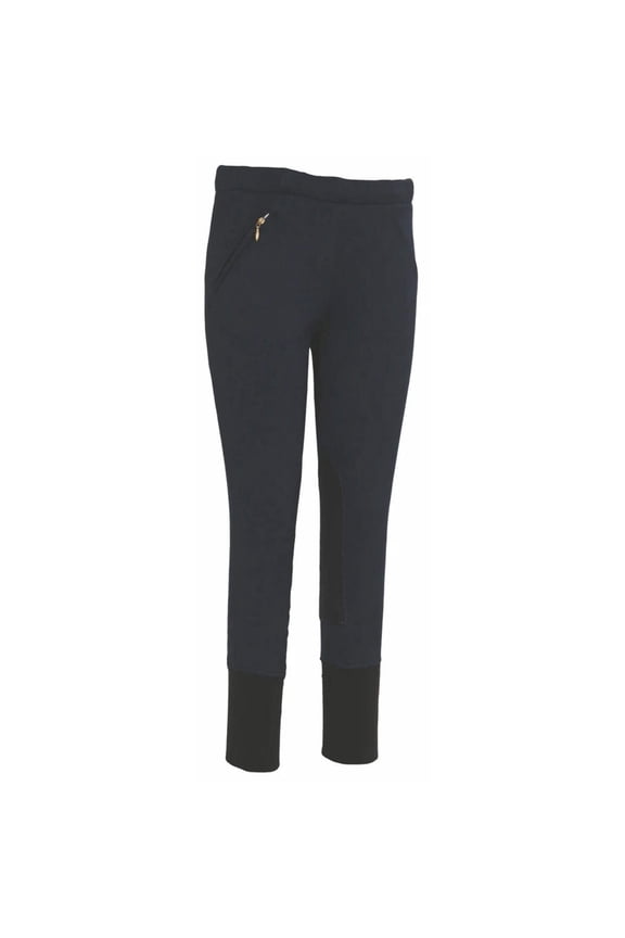 Childrens Unifleece Pull On Stretch Fleece Knee Patch Breeches