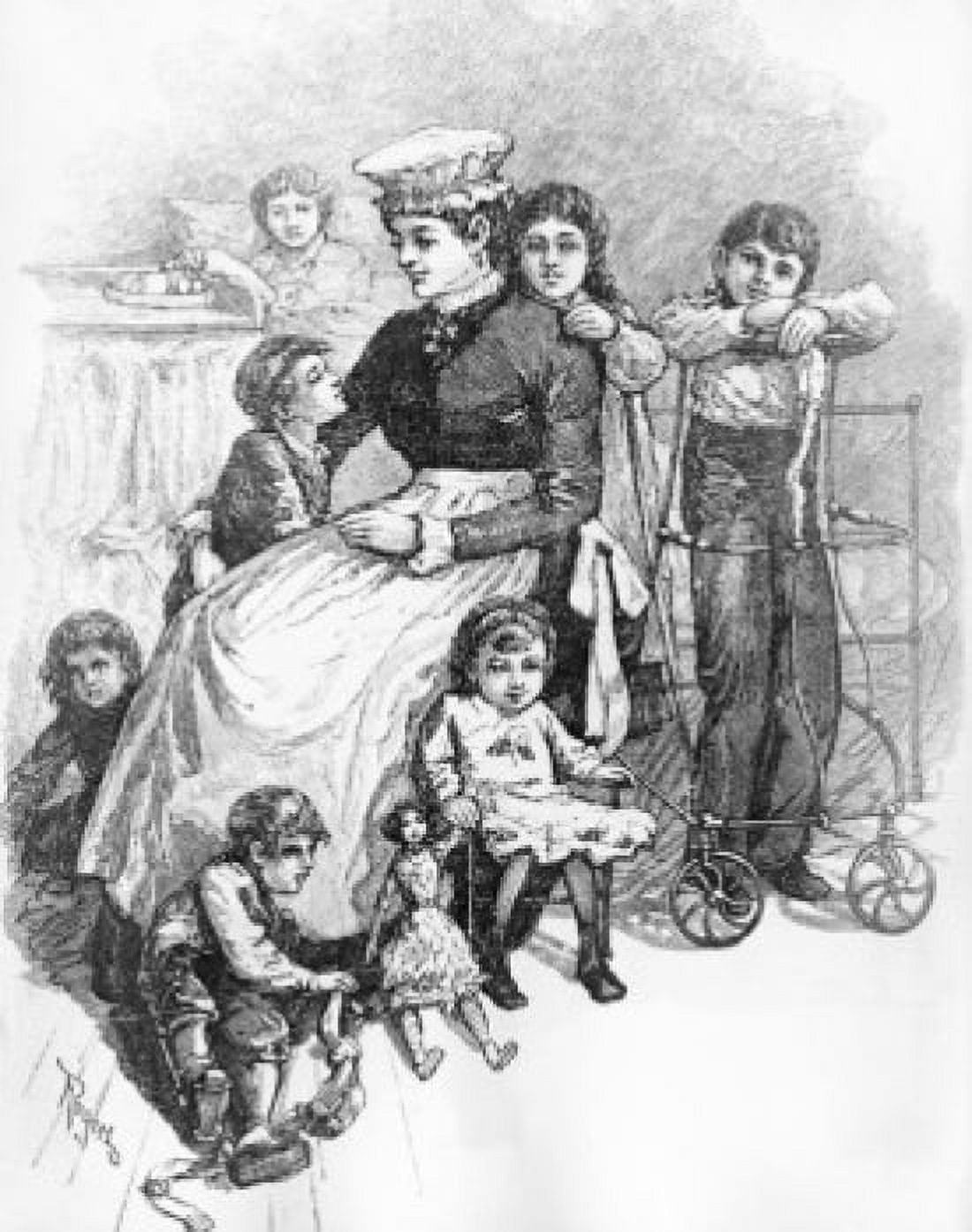 Childrens Ward Bellevue Hospital by unknown artist Canvas Art - (24 x 36)