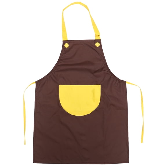 Childrens Waterproof Apron Smocks for Painting/Cooking (8-12 Years, Coffee)