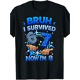 thumbnail image 1 of Childrens Wear Bruh I Survived 6 And 7 Now Im 8 Graphic T Shirt For Boys Girls Funny Birthday Gift Unisex Short Sleeve Cotton Tee, 1 of 6