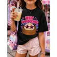 thumbnail image 1 of Childrens Wear Hey Dumpling Graphic Tee For Kids Cute Funny Style Summer Holiday Gift Unisex Short Sleeve Cotton Tee, 1 of 6