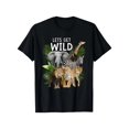 thumbnail image 1 of Childrens Wear Lets Get Wild Safari Animals Graphic T Shirt For Kids Boys Girls Funny Cute Style Birthday Holiday Gift Unisex Short Sleeve Cotton Tee, 1 of 6