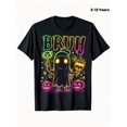 thumbnail image 1 of Childrens Wear Neon Bruh Ghost With Pumpkins And Skulls T Shirt For Kids 2 12 Years Funny Cute Style Halloween Gift Unisex Short Sleeve Cotton Tee, 1 of 6