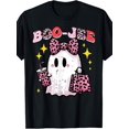 thumbnail image 1 of Childrens Wear Pink Leopard Ghost Boo Jee Graphic Unisex Short Sleeve Cotton Tee For Kids Girls Boys Cute Funny Halloween Gift, 1 of 6