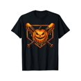 thumbnail image 1 of Childrens Wear Spooky Baseball Pumpkin Graphic Unisex Short Sleeve Cotton Tee For Kids Funny Halloween Holiday Gift, 1 of 6
