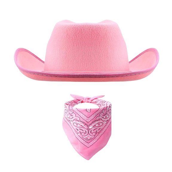 Childrens Western Styles Hat And Neck Scarf Combo Pretend Play Dressing Up Outfit Sun Protections