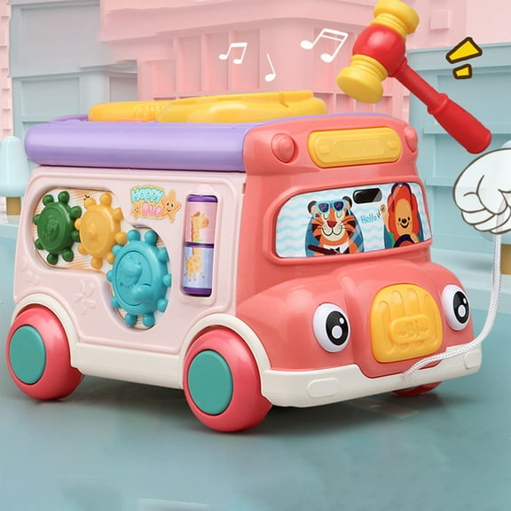 Childrens Whac A Mole Arcade Game Bus Whacking Toy Bilingual English And Chinese Includes 3 AAA Batteries
